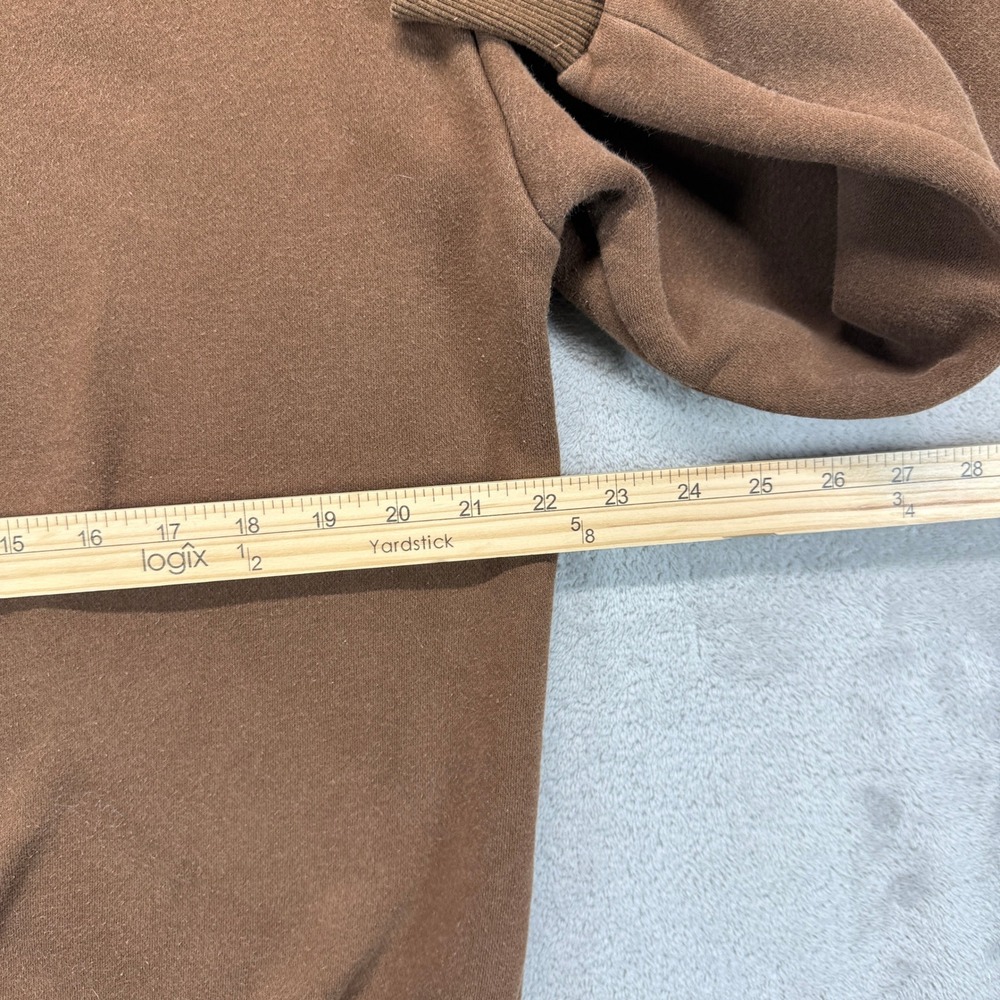 PacSun Sweatshirt Men's Medium Hoodie Brown Smiley Yin Yang One Love Streetwear - Picture 8 of 9